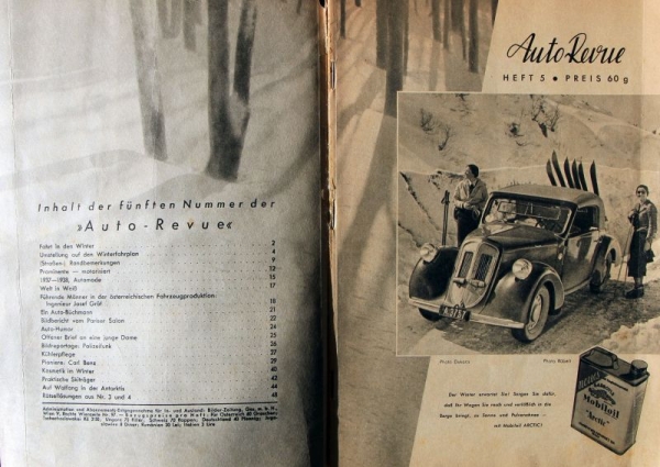 "Auto Revue" Automobil-Magazine 1938 Vienna Sphinx Gasstation (7689)